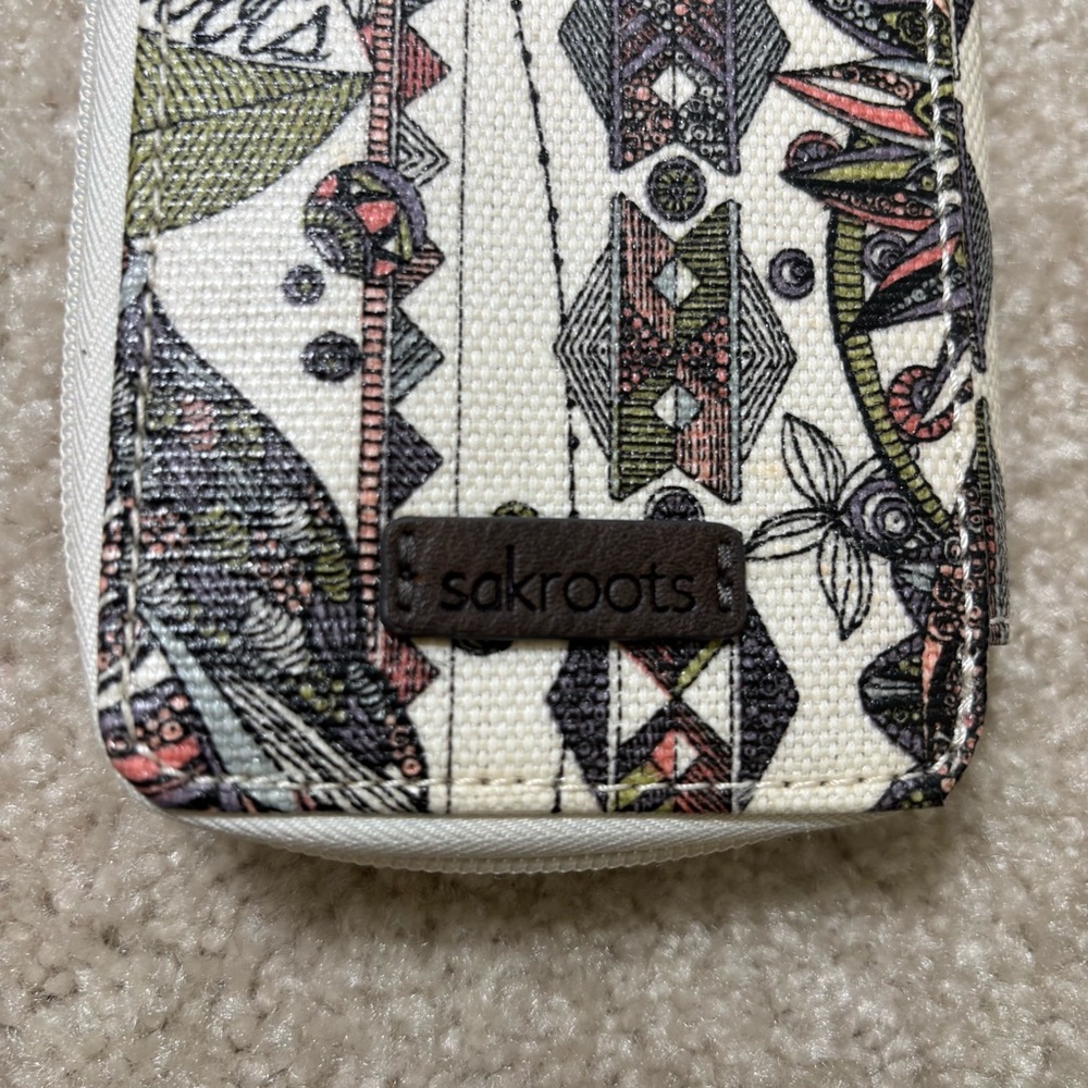 Sakroots Owl Mini Wallet Vinyl Crossbody - Picture 3 of 5